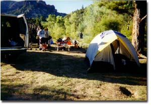 camp in Utah at Second left canyon