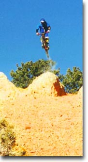Losee Canyon - Sean Dropping big air off rock jump